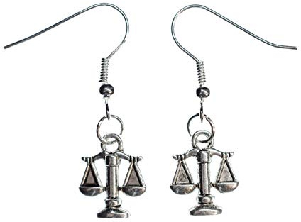 Miniblings Waage Ohrringe Hänger Justiz Jura Sternzeichen Horoskop silber | Ohrschmuck, sorgfältig in Berlin gefertigt, mit Metall, sorgfältig von Hand montiert