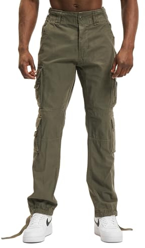 Brandit Pantalon Slim Pure Vintage Homme Pantalon Cargo Noir Cargo