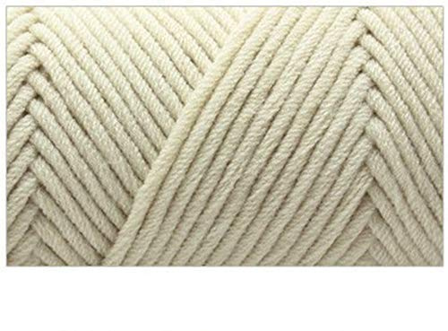EXQUILEG 2 Stück Wolle Zum Stricken Strickwolle Dicke Weich Handstrickgarn Baumwollgarn für Häkeln und Kunsthandwerk(2x100g) (Beige)