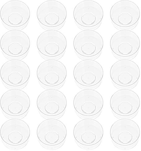 Healifty 100pcs Plastic Candle Shells Candle Container Wax Melt Box for Diy Making Molds for Wax Melts Home Office and Party Craft Supplies