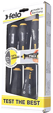 FELO ERGONIC 5pcs. Screwdriver Set Phillips, Slotted, 45095248