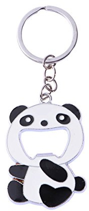 VALICLUD Niedlicher Panda Schlüsselanhänger Flaschenöffner 2.36 Zoll Tragbarer Bieröffner Schlüsselbund Zubehör Für Alltag Party Und Geschenk