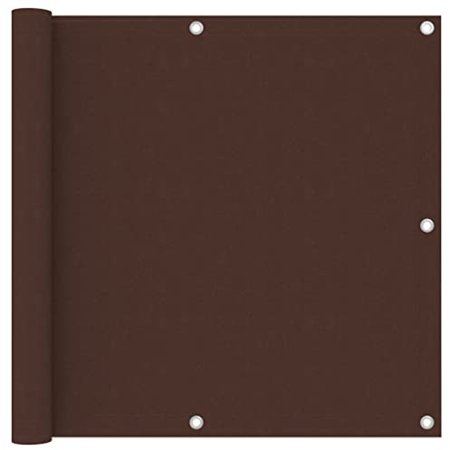 vidaXL Ecran de Balcon Brise-Vue Brise-Vent de Jardin Ecran de Protection Ecran d'Intimité Confidentialité Extérieur Marron 90x300 cm Tissu Oxford