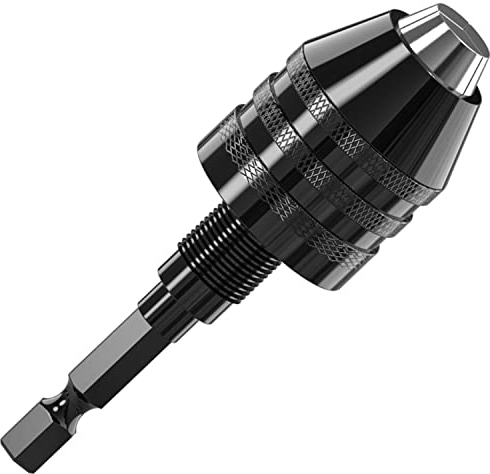 0.3-6.5mm Keyless Drill Chuck Conversion Tool Adapter, Mellbree Drill Chuck Quick Change Converter Screwdriver Driver Adapter with 1/4'' Hex Shank