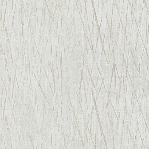 A.S. Création Struktur-Vliestapete Grau Weiß Tapete Hygge Metallic-Effect Tapete 385986 10,05x0,53m Made in Germany