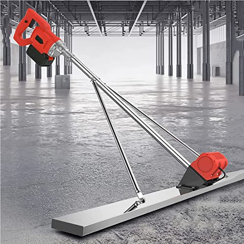 Regla Eléctrica Herramienta Vibratoria para Acabado Concreto,Motor Vibrador Eléctrico Inalámbrico para Acabado Cemento, Tablero Acero Inoxidable,Regla Eléctrica para Superficies Concreto