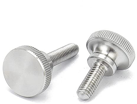 EAUSO Rändelschrauben 1/5x M2 M2,5 M3 M4 M5 M6 M8 M10 304 Edelstahl A2-70 Rändelschraube mit hohem Kopf, metrische manuelle Einstellschraube, Bolzenbefestigung
