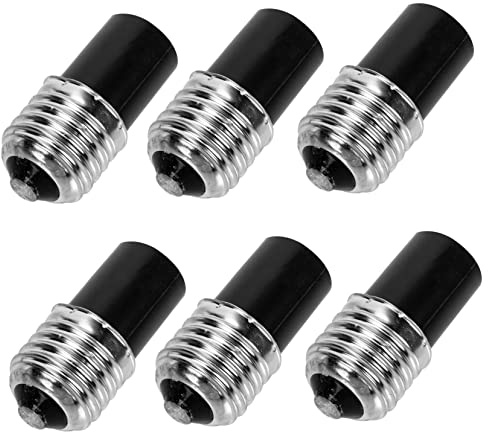 OSALADI 6 Stück E27 Zu E12 Lampensockel Adapter Glühbirnenkonverter Stoßfest Hochpräzise Passform Für Werkstatt Garage Hauswirtschaftsraum