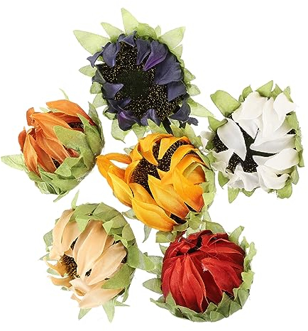 ABOOFAN 6stücke Künstliche Blumenköpfe Mini Kunstblumen Deko Bastelmaterial Blumenköpfe Für Kränze Blumensträuße DIY Projekte