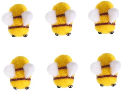 TOYANDONA 6stücke Diy Wolle Filz Biene Dekoration Miniatur Wolle Filz Biene Für Anhänger Decor