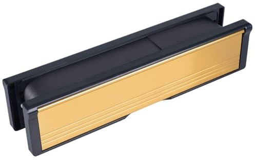 Smokeproof Intumescent Letterbox Assembly - 303mm Width Polished Gold Post Box
