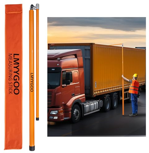 20FT Load Height Measuring Stick with Carrying Bag, Retractable Height Stick for Trucks, Truck Height Measuring Stick with Adjustable Pole, Accurately for Trucks, Car Haulers