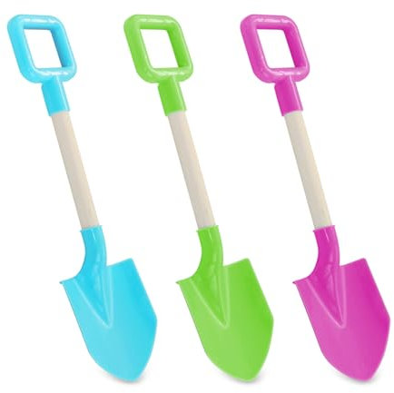 Kids Beach Shovel, Viceda Beach Toy Set, Garden Tools, Snow Shovelling Tools, Spade for Children 40cm/16in(Blue purple Green)