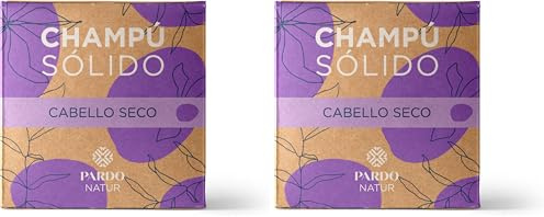 Champú Solido Cabello Seco y Encrespado. Pardo Natur. Hidratación profunda | Ingredientes naturales | 60 gr (Paquete de 2)