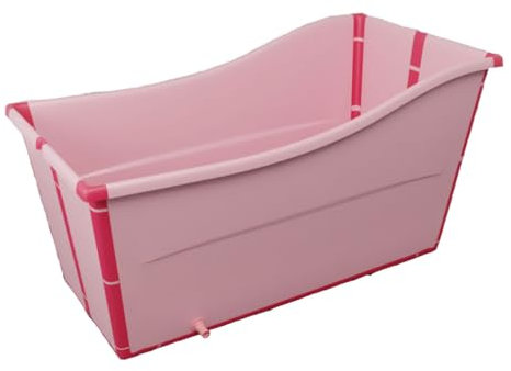MINGYIHUI Vasca d'Acqua Mobile, Vasca da Bagno Pieghevole Indipendente, Vasca da Bagno Pieghevole, Sauna per Adulti, Secchio Rettangolare, Durevole Facile da Riporre(Color:Rosa)