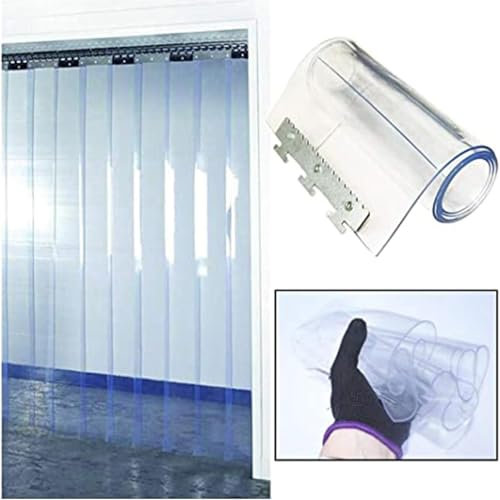 Streifenvorhang, Kunststoff, Vinyl, glatt, wasserdicht, Hurricane-Rollläden, Tor für Fabrik-Lagerräume, einfach zu installieren, 1,6 mm dick, 1,05 x 2 m Größe