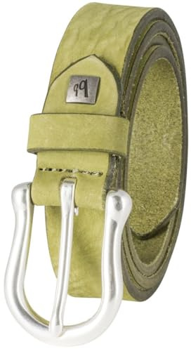 bruno banani Ledergürtel Damen Vollrind Nubukleder hellgrün, Größe/Size:100, Farbe/Color:grün