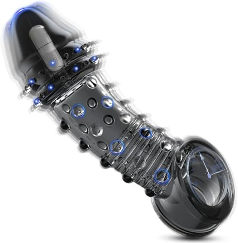 BDSMYEE Gaine de pénis avec vibromasseur, Jouets Sexuels Manchon Pénis pour homme couple, Gaines pour pénis pour l'agrandissement pénis, Masturbateurs Masculins Sex toys