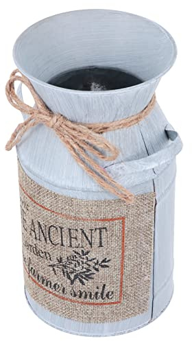 Secchio Decorativo Retro in Ferro a Forma di Lattiera