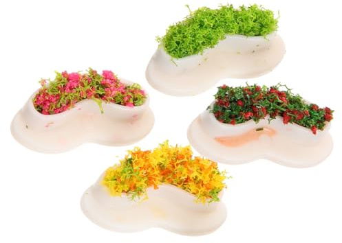 Milisten 4stücke Miniatur-blumenbeetbank Für Puppenhaus Miniaturmöbel Dekorationsrequisiten Für Mikrolandschaft Blumenbeet-Bank-Modell Heimwerker-Accessoire