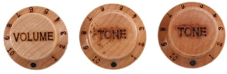 Uxsjakjsd 3pcs Holzgitarrenknöpfe Holzsteuerung Volumen Tonknöpfe Elektrische Zubehör Ersatzkappen für -Potentiometer