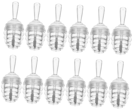 GALPADA 12 Stück Kleiner Honeycomb Lipgloss Behälter Transparent Kompakte Selbstgemacht Lippenbalsam Tube Leicht für Reisen Leer Wiederverwendbar mit Schraubverschluss
