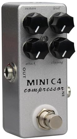 Pedale Effetto Per Chitarra True Bypass Pedale Compressore Basso Overdrive 4 Modalità Accessori Effetti Durevole Processori Effetti Tremolo Sound Mixer