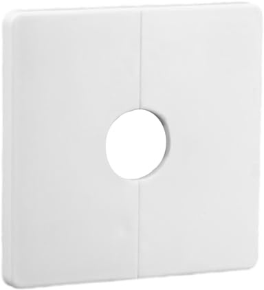 Flangia divisa a parete, piastra quadrata da 0, 87 pollici, copertura decorativa rimovibile per foro a parete in ABS, piastre di copertura idrauliche adesive resistenti per tubi standard di rubinetti