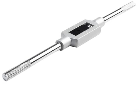 Adjustable Tap Wrench for M6-M20 Taps, 1/4 to 3/4 Reamer Handle, Metal Tapping Tool with Straight Handle for Hand Tools Use, 32cm Length