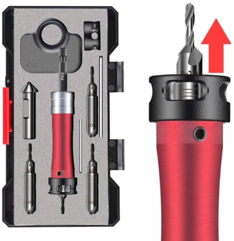 FACAIIO Juego de brocas avellanadas de profundidad ajustable con cortador de chaflán de doble cara de 8 mm y 10 mm, para carpintería, plástico y metales blandos