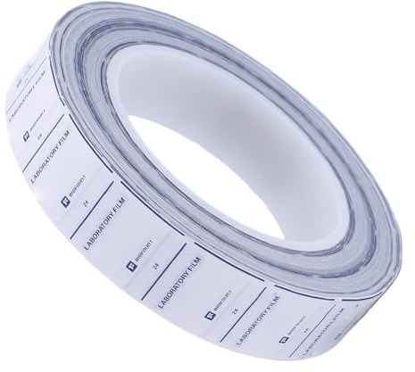 Tangxi Semitransparent Laboratorietätningsfilm, Plastfolie för Flaskor Rör Skålar 2,5 Cm X 38 M