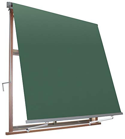 VERDELOOK Tenda da Sole Milos a Caduta avvolgibile con Braccetti 80 cm per ancoraggio, larghezza 2,5 m e altezza 2,5 m, verde