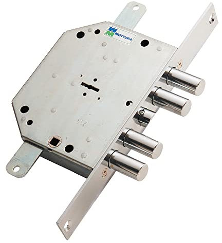 SERRATURA DA INFILARE TRIPLICE PER PORTE BLINDATE ART. 89C.751 Dx E 60 - mm 132 x 165