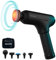 HoMedics Massagepistole / Hand-Massagegerät - Tiefen Massage für Nacken, Schulter, Rücken - beheizter Kopf zur Linderung von Muskelverspannungen, 5 Massageköpfe, kabellos, wiederaufladbar - Schwarz