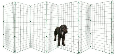 Conka Pets – Outdoor Dog Fence – Wire Garden Barrier for Dogs and Pets – 1M High – 5cm x 5cm Mesh Stops Dogs from Jumping - Portable, Lightweight Foldable - Covers 6 Foot/1.8 Metre Gap