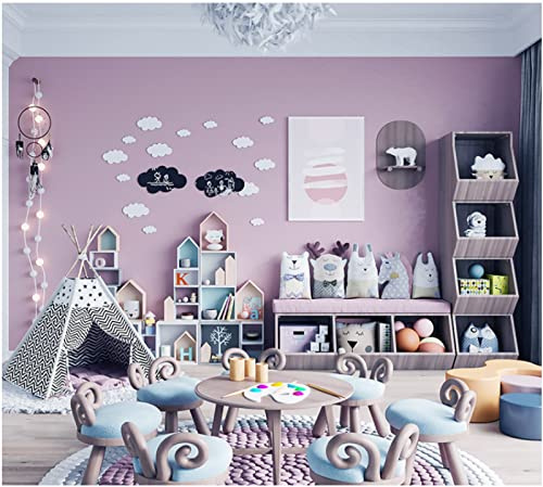 CULTS Violet Papier peint intissé 9,5 x 0,53 m Couleur Pure Papier peint 3D Couleur Unie Papier peint Minimaliste non tissé pour la maison Chambre Salon Papier peint Décoration murale