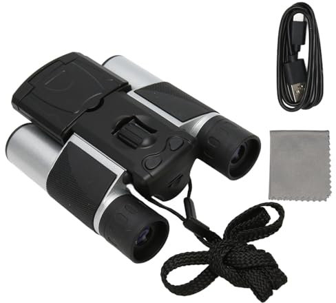 Cyrank Binocolo Digitale con Fotocamera, Telescopio LCD da 2,0 Pollici Tipo C Ricarica Fotocamera Binoculare Digitale Zoom Videoregistratore Videocamera per Guardare Concerti di Partite (#2)