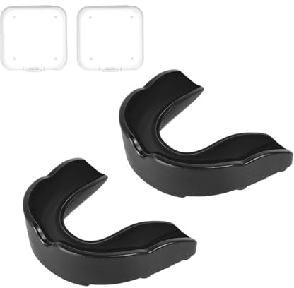 Flintronic Sport Zahnschutz, Zahnschutz Erwachsene Sport Mundschutz, 2 Stück Mundschutz Boxen, mit Tragbar Hygienebox, für Rugby, Boxen, Kampfsport, Hockey, MMA, Taekwondo und Mehr, Erwachsene