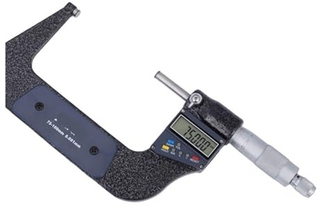 Micrómetro digital de 0-100 mm, micrómetro electrónico de diámetro exterior de 0,001 mm, herramienta de medición LCD multifuncional(75-100mm)