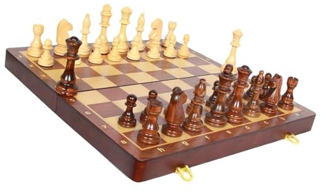 AMSLSIU Tableros de para Madera Staunton, Juego de Tablero ajedrez y Backgammon, Incluye Tablero Plegable Duradero, Apto para Todas Las Edades, Cada Pieza ajedrez está Hecha a Mano, cuidadosamente