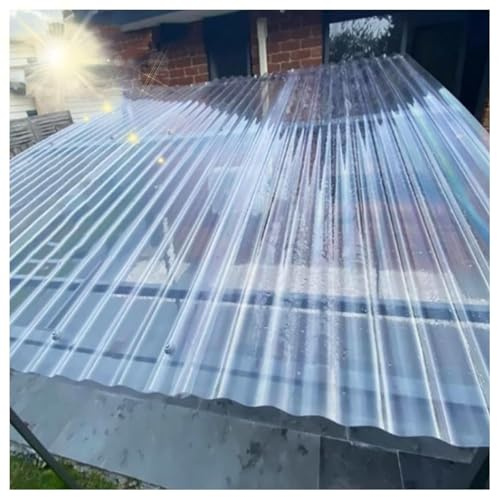 Durchsichtige Dachplatte,Wellplatten,1mm Flammhemmende Wandverkleidungsplatten,Regensichere Platten Für Gewächshäuser/Schuppen/Carports,5/7/9/13 Stück,7Pcs-0.9x1.6m/35x63in