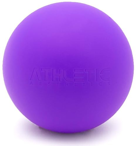 Lacrosse Ball + rörlighet guide – Lämplig som massageboll och fasciabula för självmassage och triggerpunktsterapi (exakt behandling av spänningar) – Användning i sjukgymnastik – Atletisk estetik, lila