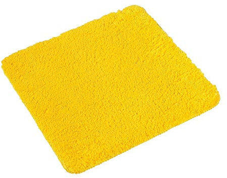 PANA® Weicher WC-Vorleger - 45 x 45 cm - Farbe: Gelb | Rutschhemmend, saugfähig, flusenarm - Weicher WC-Vorleger - Als WC-Matte, Duschvorleger, Badvorleger - Waschbar bei 30°