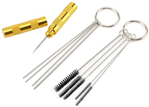 Airbrush Reinigungsset, 11-TLG Reinigungskit mit Bürsten und Nadeln für Spritzpistolen