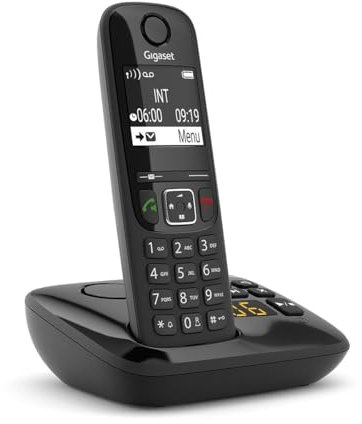 Gigaset As690A Analog/Dect Telephone Caller Id Black, S30852-H2836-C101