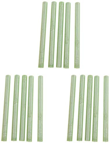 SGerste Siegelwachs für Heißklebepistole, Hochzeitseinladungskarte, rund, hellgrün, 15 Stück