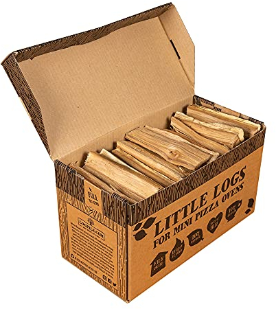 Logpile - Kiln Dried Oak Hardwood Little Logs (1 box) | Perfect for Pizza Ovens, Fire Pits & Stoves | Mini Logs for Wood-Fired Cooking | Quick Lighting & High Heat | 4kg Hand-Packed, Eco-Friendly Box