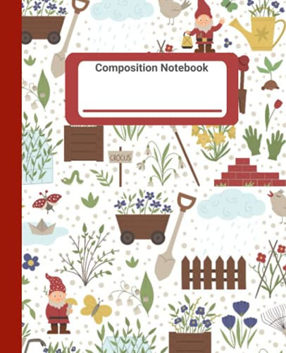 Composition Notebook: Gnome Composition Notebook Wide Ruled 7.5 x 9.75, 120 page