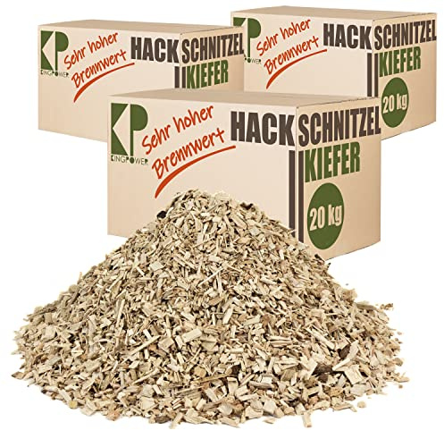 Hackschnitzel für Ofen Rindenmulch für Garten Hochbeet Holz Pflanzen Einstreu Holzhackschnitzel Grob Holzschnitzel Streu Beet Abdeckung Deko Abdeckung 20-500 kg Kingpower