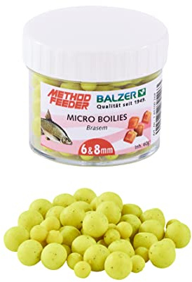 Balzer Method Feeder Boilies 6 und 8mm gemischt gelb-brasem 60g